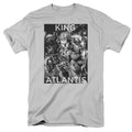 Justice League King of Atlantis Mens T Shirt Silver Officially Licensed
