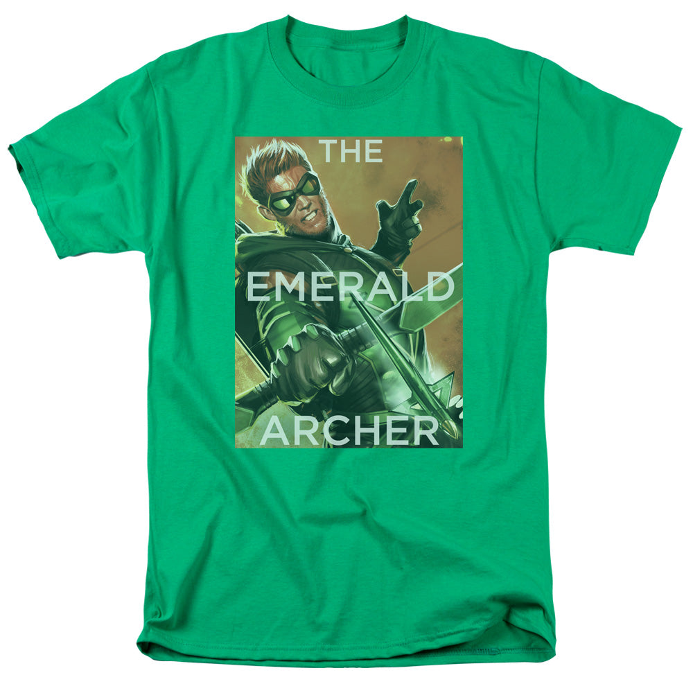 Justice League Trigger Mens T Shirt Kelly Green Officially Licensed