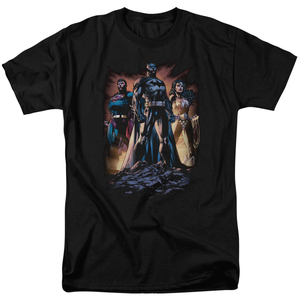 Justice League Take a Stand Mens T Shirt Black Officially Licensed