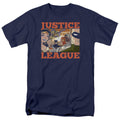 Justice League New Dawn Group Mens T Shirt Navy Blue Officially Licensed