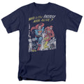 Justice League Fastest Man Mens T Shirt Navy Blue Officially Licensed