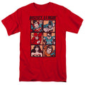 Justice League Rough Panels Mens T Shirt Red Officially Licensed