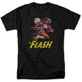Justice League City Run Mens T Shirt Black Officially Licensed