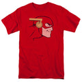 Justice League Cooke Head Mens T Shirt Red Officially Licensed