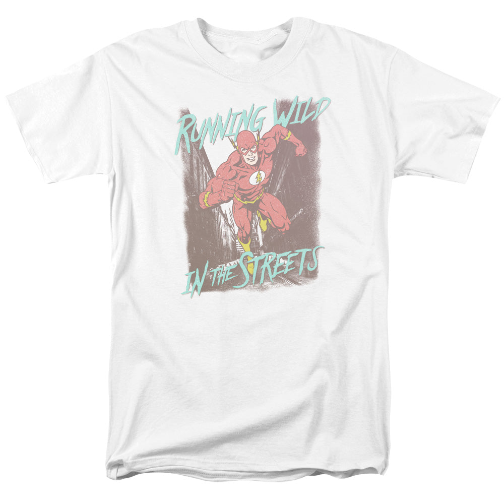 Justice League Running Wild Mens T Shirt White Officially Licensed