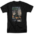 Justice League Fire and Rain Mens T Shirt Black Officially Licensed