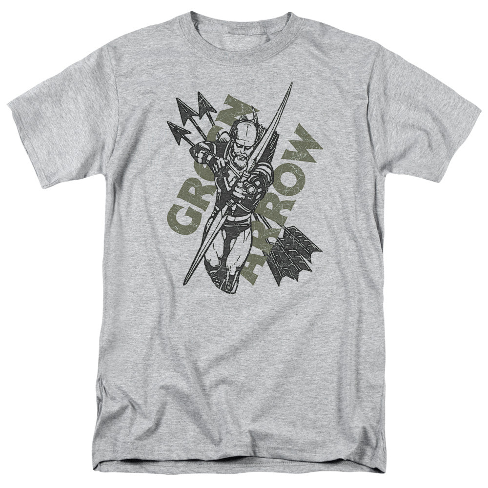 Justice League Archers Arrows Mens T Shirt Athletic Heather Officially Licensed