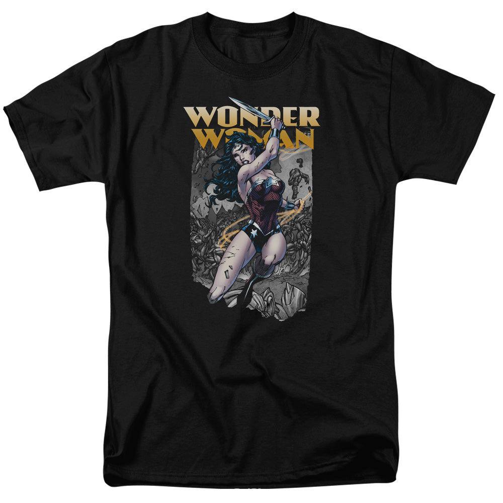 Justice League Wonder Slice Mens T Shirt Black Officially Licensed