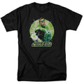 Justice League Green Static Mens T Shirt Black Officially Licensed