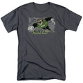 Justice League Space Cop Mens T Shirt Charcoal Officially Licensed