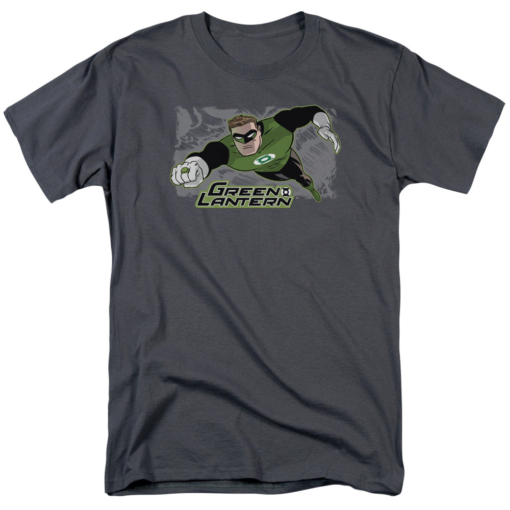 Justice League Space Cop Mens T Shirt Charcoal Officially Licensed