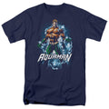 Justice League Water Powers Mens T Shirt Navy Blue Officially Licensed