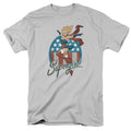 Justice League Supergirl Bombshell Mens T Shirt Silver Officially Licensed