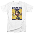 Justice League Wonder Bombshell Mens T Shirt White Officially Licensed