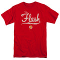 Justice League Old School Flash Mens T Shirt Red Officially Licensed