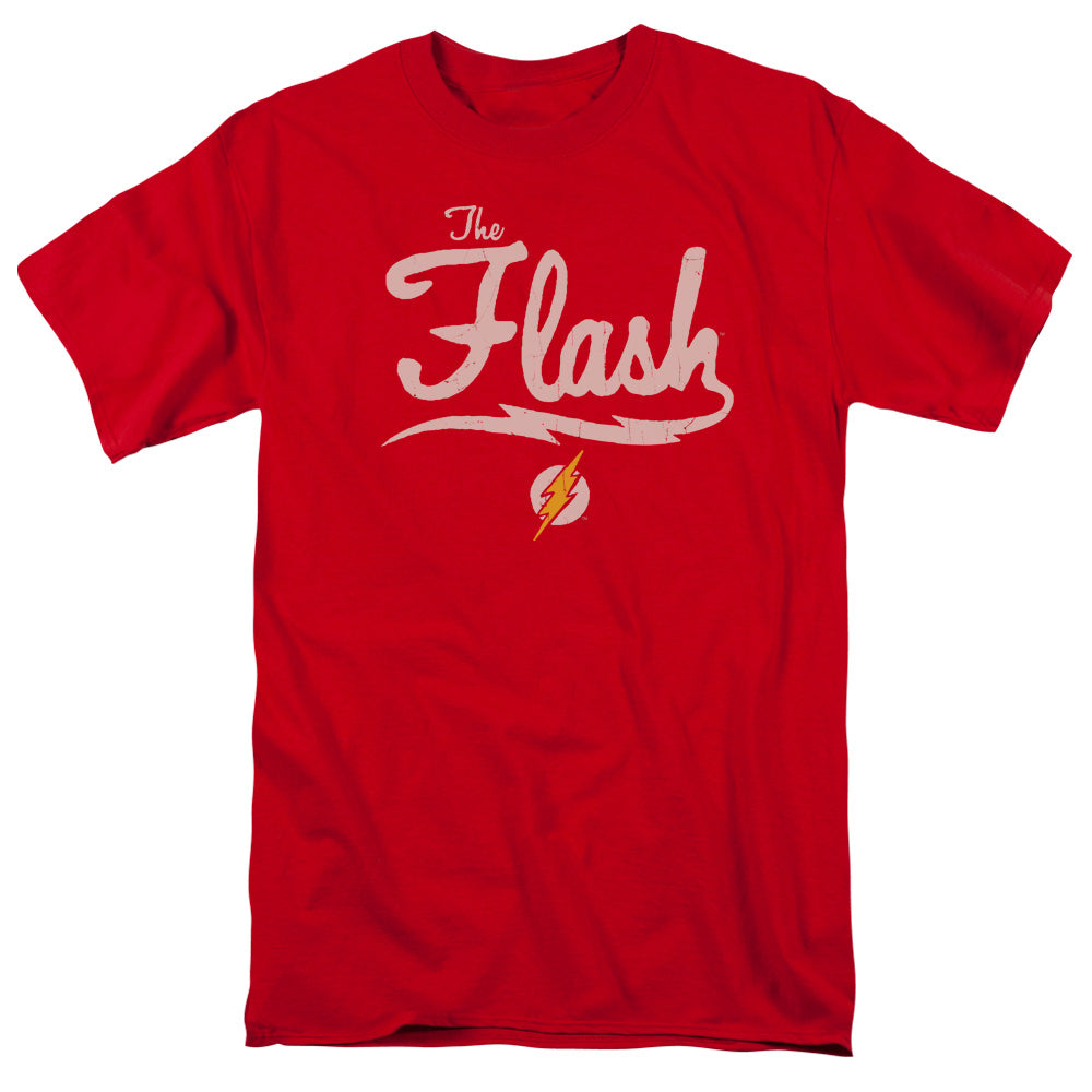 Justice League Old School Flash Mens T Shirt Red Officially Licensed