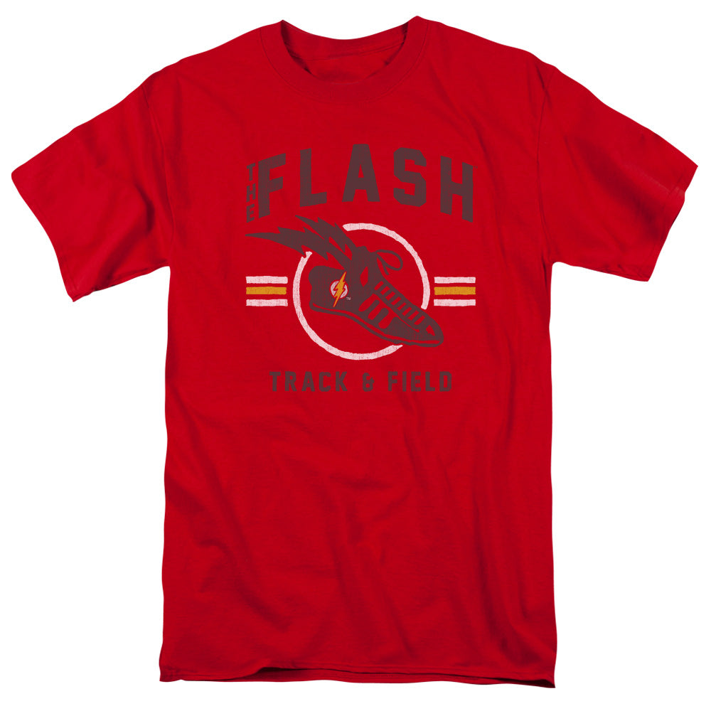 Justice League Track and Field Mens T Shirt Red Officially Licensed