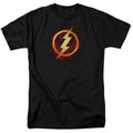 Justice League Flash Title Mens T Shirt Black Officially Licensed