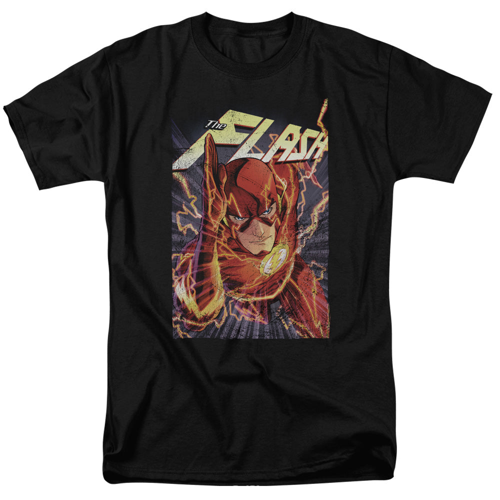 Justice League Flash One Mens T Shirt Black Officially Licensed