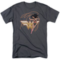Justice League Green Lanternowing Lasso Mens T Shirt Charcoal Officially Licensed