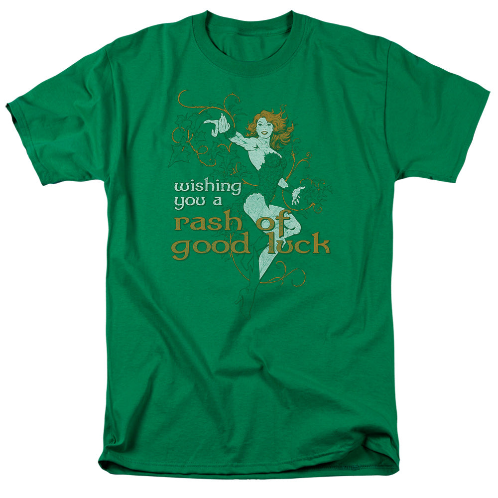 Justice League Rash of Good Luck Mens T Shirt Kelly Green Officially Licensed