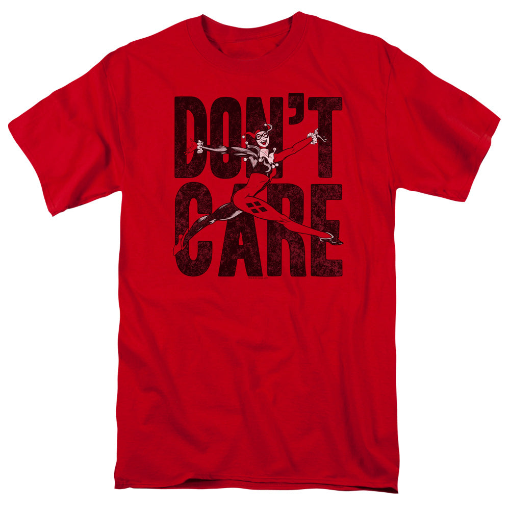 Justice League Dont Care Mens T Shirt Red Officially Licensed