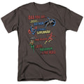 Justice League Dad Hero Mens T Shirt Charcoal Officially Licensed
