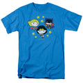 Justice League Girl Power Mens T Shirt Turquoise Officially Licensed