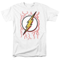 The Flash Airbrush Bolt Mens T Shirt White Officially Licensed