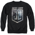 Justice League Movie Shield Logo Mens Crewneck Sweatshirt Black Officially Licensed