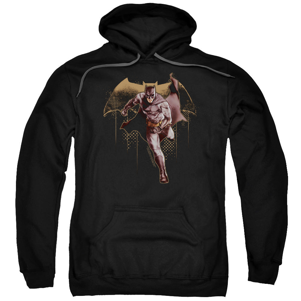 Justice League Movie Caped Crusader Mens Hoodie Black Officially Licensed