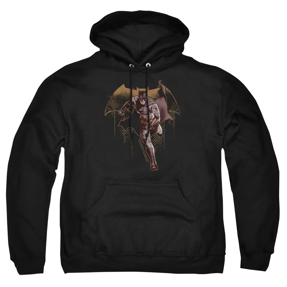 Justice League Movie Caped Crusader Mens Hoodie Black Officially Licensed