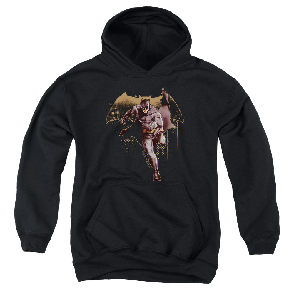 Justice League Movie Caped Crusader Kids Youth Hoodie Black Officially Licensed