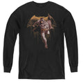 Justice League Movie Caped Crusader Long Sleeve Kids Youth T Shirt Black Officially Licensed