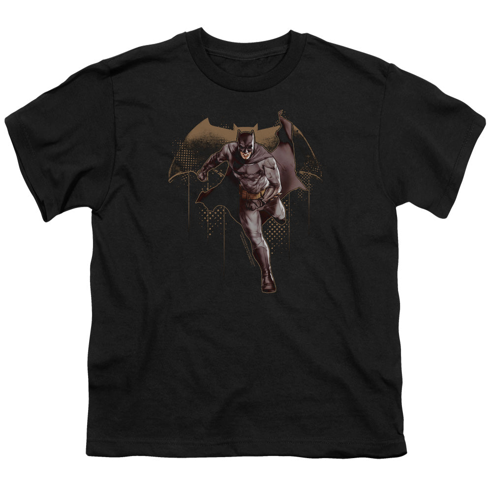 Justice League Movie Caped Crusader Kids Youth T Shirt Black Officially Licensed