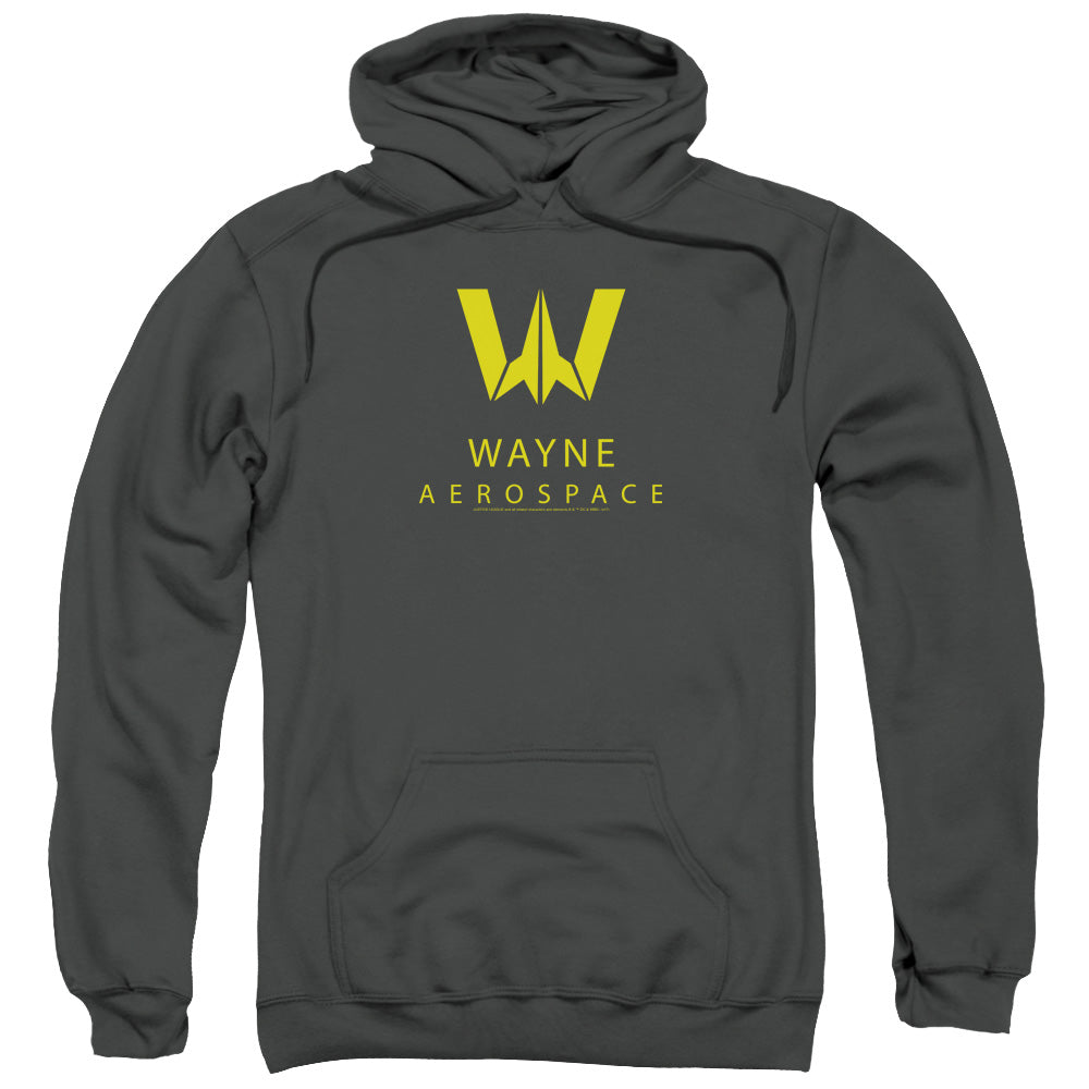 Justice League Movie Wayne Aerospace Mens Hoodie Charcoal Officially Licensed