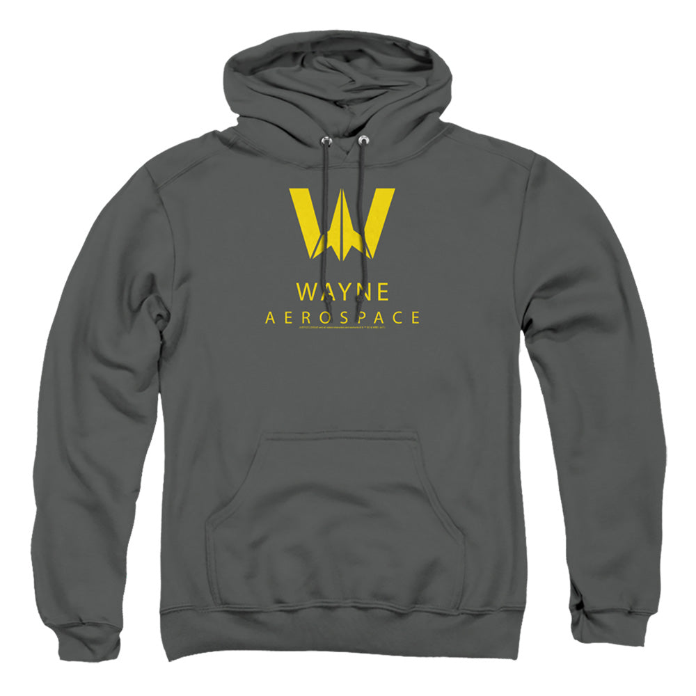 Justice League Movie Wayne Aerospace Mens Hoodie Charcoal Officially Licensed