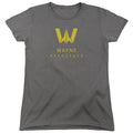 Justice League Movie Wayne Aerospace Womens T Shirt Charcoal Officially Licensed