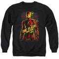 Justice League Movie The Flash Mens Crewneck Sweatshirt Black Officially Licensed