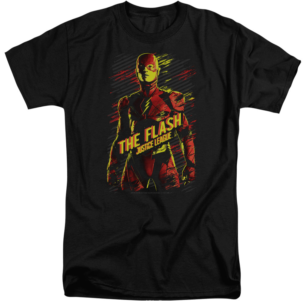 Justice League Movie The Flash Mens Tall T Shirt Black Officially Licensed