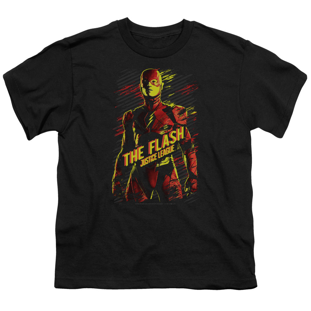 Justice League Movie the Flash Kids Youth T Shirt Black Officially Licensed