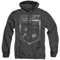 Justice League Movie Shield Of Emblems Heather Mens Hoodie Black Officially Licensed