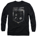 Justice League Movie Shield Of Emblems Mens Long Sleeve Shirt Black Officially Licensed Officially Licensed