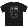 Justice League Movie Shield of Emblems Kids Youth T Shirt Black Officially Licensed