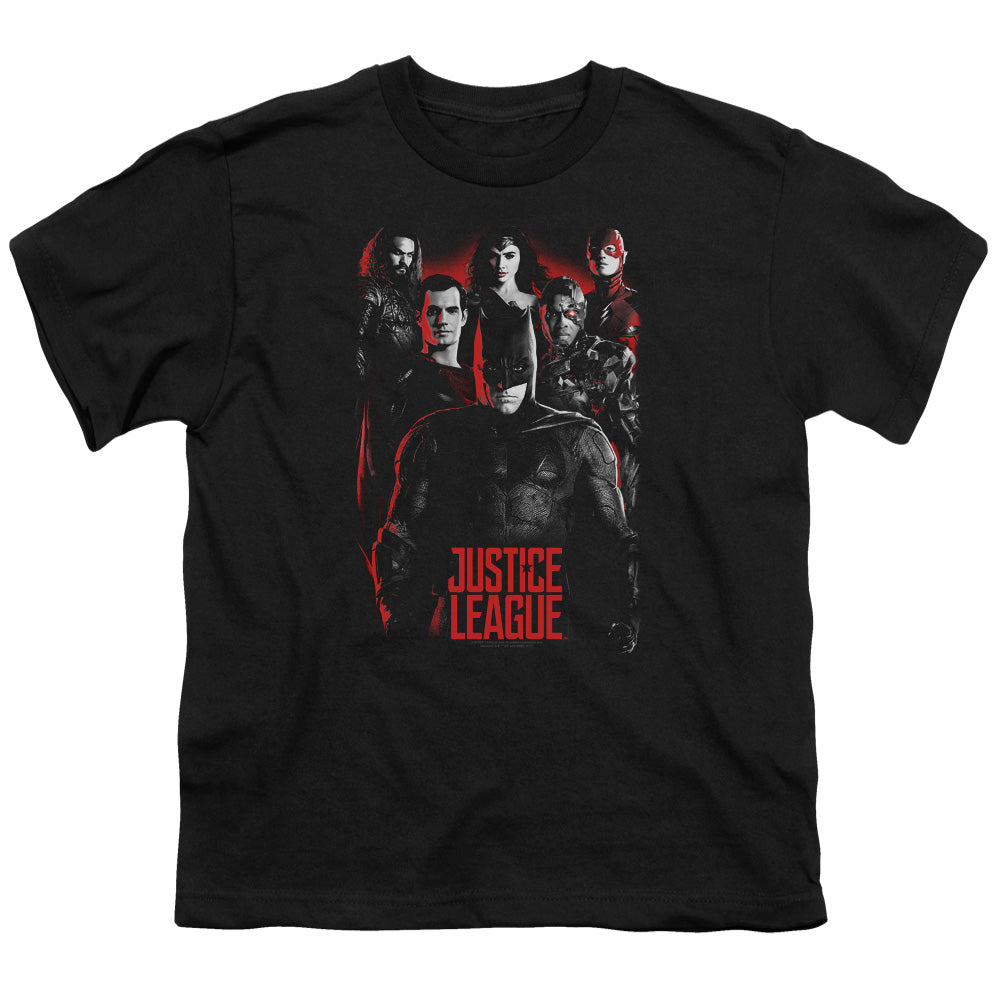Justice League Movie the League Kids Youth T Shirt Black Officially Licensed