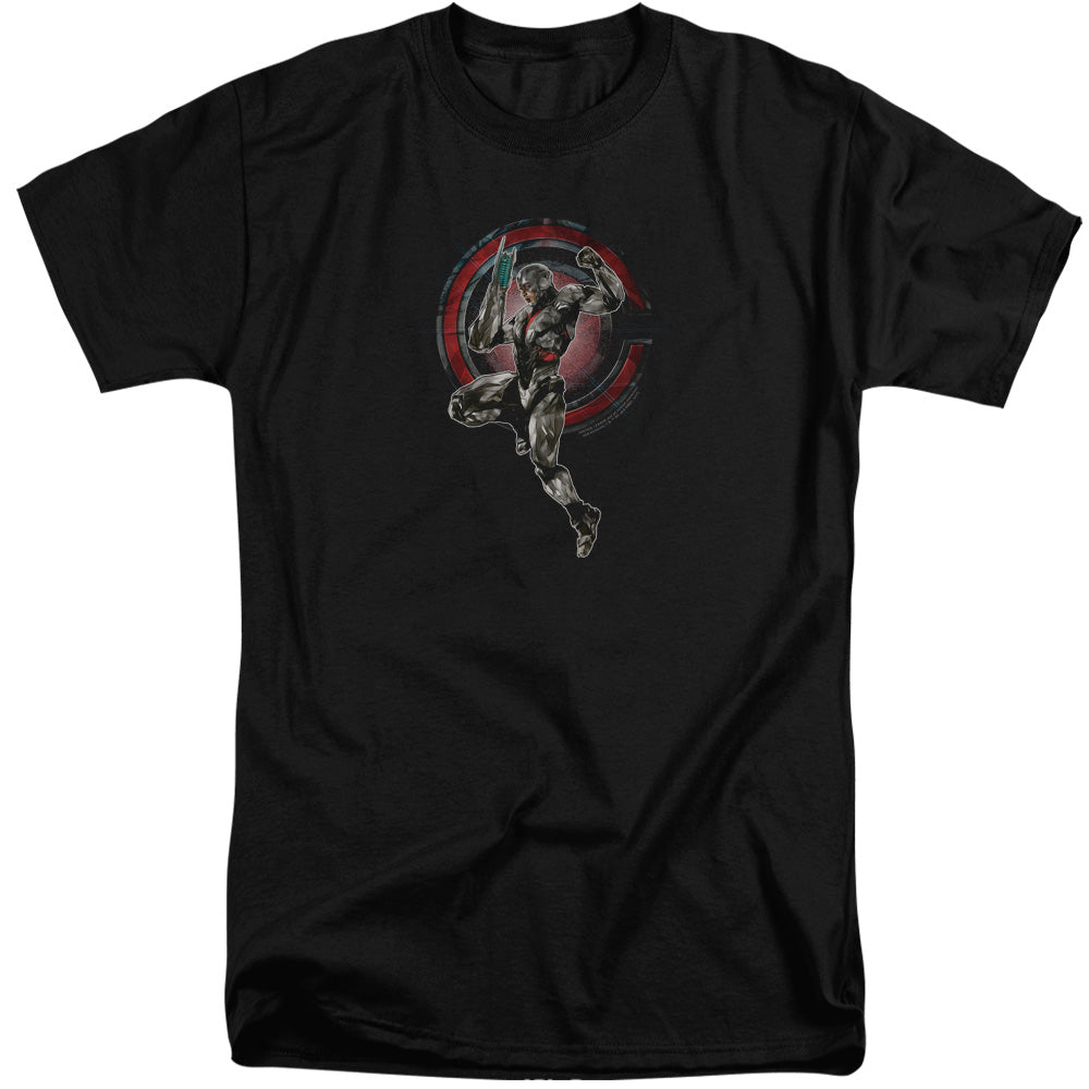 Justice League Movie Cyborg Mens Tall T Shirt Black Officially Licensed