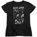 Justice League Movie Pushing Forward Womens T Shirt Black Officially Licensed