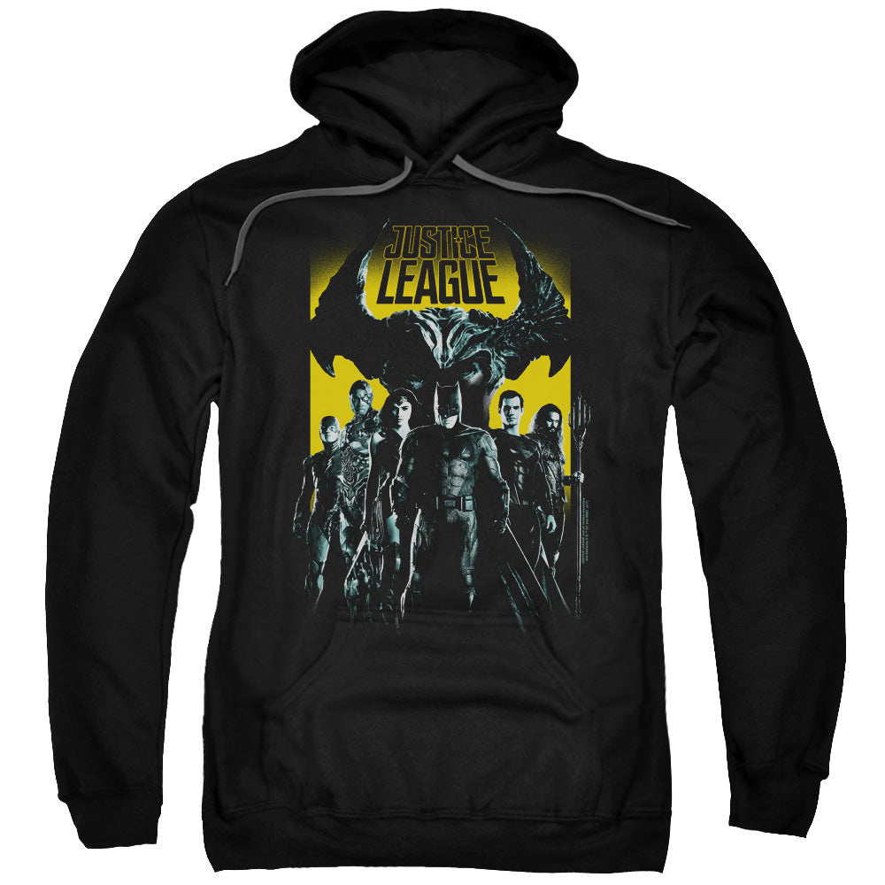 Justice League Movie Stand Up To Evil Mens Hoodie Black Officially Licensed