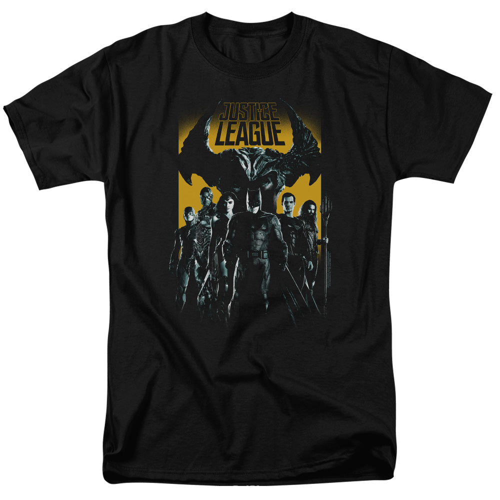 Justice League Movie Stand Up To Evil Mens T Shirt Black Officially Licensed