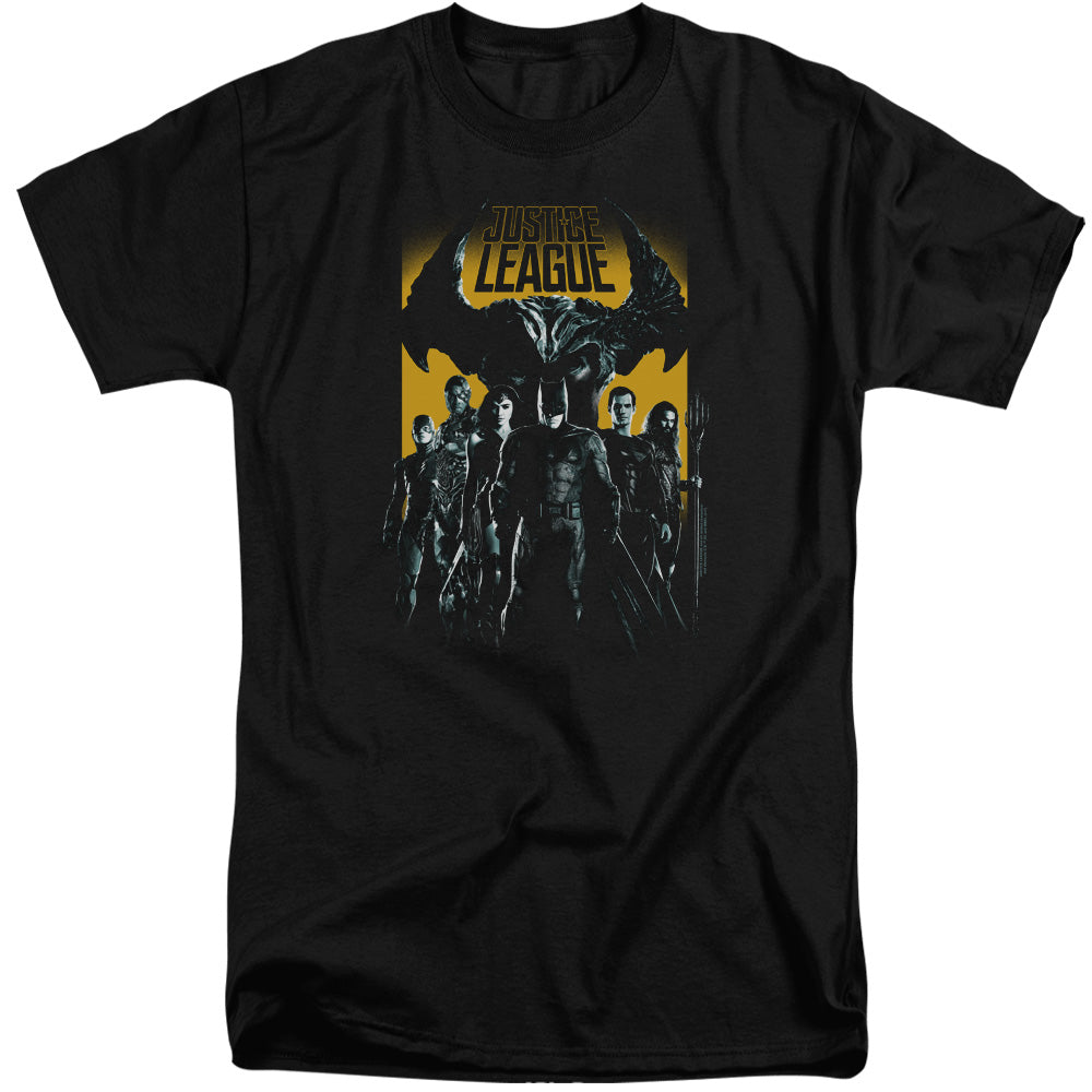 Justice League Movie Stand Up To Evil Mens Tall T Shirt Black Officially Licensed